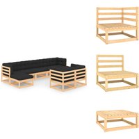 Vidaxl - 9-tlg. Garten-Lounge-Set mit Kissen Massivholz Kiefer - Gartenmöbel - Loungesessel - Rattan Möbel - Kiefernholz - Gartenloungeset Vidaxl - 9-tlg. Garten-Lounge-Set mit Kissen Massivholz Kiefer - Gartenmöbel - Loungesessel - Rattan Möbel - Kiefernholz - Gartenloungeset von VIDAXL
