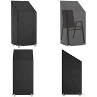 Abdeckung für Gartenstuhl 8 Ösen 65x65x110/150 cm Polyethylen - Gartensitzplatzschutz - Gartenstuhlabdeckung - Wetterfest - Uv-beständig von VIDAXL