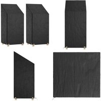 Abdeckungen für Gartenstühle 2 Stk. 8 Ösen 65x65x110/150 cm - Gartenstuhl Abdeckung - Gartenmöbel Abdeckung - Wasserdichte Abdeckung - UV-beständige von VIDAXL