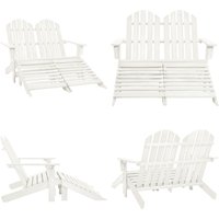 Vidaxl - Adirondack-Gartenbank 2-Sitzer mit Fußteil Tannenholz Weiß - Gartenstuhl - Adirondack Stuhl - Holz Gartenmöbel - Tannenholzmöbel Vidaxl - Adirondack-Gartenbank 2-Sitzer mit Fußteil Tannenholz Weiß - Gartenstuhl - Adirondack Stuhl - Holz Gartenmöbel - Tannenholzmöbel von VIDAXL