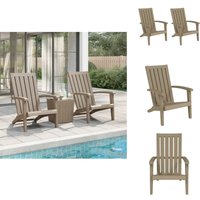 Vidaxl - Adirondack-Gartenstühle 2 Stk. Hellbraun Polypropylen - Gartenstuhl - Adirondack Stuhl - Outdoor Möbel - Balkonmöbel - Terrasse Möblierung von VIDAXL