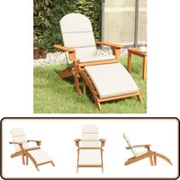 Adirondack-Gartenstuhl mit Fußstütze Massivholz Akazie - Gartenstuhl - Holz Gartenmöbel - Adirondack Stil - Lounge Chair - Gartenlounge von VIDAXL