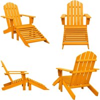 Vidaxl - Adirondack-Gartenstuhl mit Fußteil Massivholz Tanne Orange - Adirondack Stuhl - Gartenstuhl - Holz Gartenstuhl - Esszimmer Stühle - Outdoor von VIDAXL