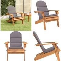 Vidaxl - Adirondack-Gartenstuhl mit Kissen Massivholz Akazie - Gartenstuhl - Holz Gartenmöbel - Adirondack Stil - Gartenlounge - Outdoor Möbel - Home von VIDAXL