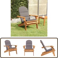Vidaxl - Adirondack-Gartenstuhl mit Kissen Massivholz Akazie - Gartenstuhl - Holz Gartenmöbel - Adirondack Stil - Gartenlounge - Outdoor Möbel von VIDAXL