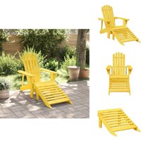 Vidaxl - Adirondack-Stuhl mit Fußstütze Gelb Massivholz Tanne - Adirondack Stuhl - Gartenstuhl - Holzstuhl - Esszimmerstuhl - Balkonmöbel Vidaxl - Adirondack-Stuhl mit Fußstütze Gelb Massivholz Tanne - Adirondack Stuhl - Gartenstuhl - Holzstuhl - Esszimmerstuhl - Balkonmöbel von VIDAXL