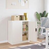 Aktenschrank Weiß 79x40x90 cm Stahl Vidaxl Aktenschrank Weiß 79x40x90 cm Stahl Vidaxl von VIDAXL