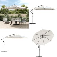 Ampelschirm 3,5 m Sandweiß - Sonnenschirm - Freistehender Sonnenschirm - Hangschirm - Gartenmöbel - Outdoor Möbel - Home & Living von VIDAXL