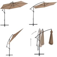 Vidaxl - Ampelschirm mit Aluminium-Mast 300 cm Taupe - Sonnenschirm - Gartenmöbel - Ampelschirm - Outdoor Möbel - Terrassenüberdachung - Home & Living von VIDAXL