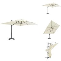 Ampelschirm mit Aluminium-Mast 400x300 cm Sandweiß - Freischwingender Sonnenschirm - Sonnenschirm Freischwingend - Freischwinger Sonnenschirm Ampelschirm mit Aluminium-Mast 400x300 cm Sandweiß - Freischwingender Sonnenschirm - Sonnenschirm Freischwingend - Freischwinger Sonnenschirm von VIDAXL