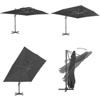 Ampelschirm mit Aluminium-Mast 4x3 cm Schwarz - Vidaxl Ampelschirm mit Aluminium-Mast 4x3 cm Schwarz - Vidaxl von VIDAXL