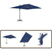 Ampelschirm mit Aluminium-Mast 4x3 m Azurblau - Gartenschirm - Sonnenschirm - Ampelschirm - Outdoor Möbel - Garten Dekoration Ampelschirm mit Aluminium-Mast 4x3 m Azurblau - Gartenschirm - Sonnenschirm - Ampelschirm - Outdoor Möbel - Garten Dekoration von VIDAXL