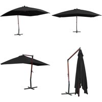 Vidaxl - Ampelschirm mit Holz-Mast 400x300 cm Schwarz - Gartenschirm - Sonnenschirm - Ampelschirm - Markise - Terrassenüberdachung - Home & Living Vidaxl - Ampelschirm mit Holz-Mast 400x300 cm Schwarz - Gartenschirm - Sonnenschirm - Ampelschirm - Markise - Terrassenüberdachung - Home & Living von VIDAXL