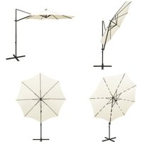 Ampelschirm mit LED-Beleuchtung 300 cm Sandweiß - Sonnenschirm - Gartenmöbel - Terrasse - Außenbeleuchtung - LED-Schirm - Home & Living Ampelschirm mit LED-Beleuchtung 300 cm Sandweiß - Sonnenschirm - Gartenmöbel - Terrasse - Außenbeleuchtung - LED-Schirm - Home & Living von VIDAXL