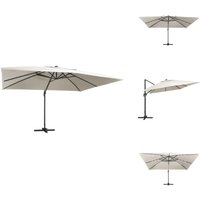Ampelschirm mit LED-Beleuchtung Alu-Mast 400x300 cm Sandweiß - Ampelschirm - Ampelschirme - Sonnenschirm - Sonnenschirme Ampelschirm mit LED-Beleuchtung Alu-Mast 400x300 cm Sandweiß - Ampelschirm - Ampelschirme - Sonnenschirm - Sonnenschirme von VIDAXL