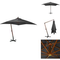 Vidaxl - Ampelschirm mit Mast Anthrazit 3x3 m Massivholz Tanne - Gartenschirm - Sonnenombrella - Tischschirm - Außenbereich - Terrassenüberdachung Vidaxl - Ampelschirm mit Mast Anthrazit 3x3 m Massivholz Tanne - Gartenschirm - Sonnenombrella - Tischschirm - Außenbereich - Terrassenüberdachung von VIDAXL