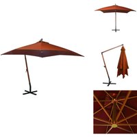 Ampelschirm mit Mast Terrakotta 3x3 m Massivholz Tanne - Terrassendach - Gartenschattenspender - Sonneninsel - Gartenmöbel - Sommergarten Ampelschirm mit Mast Terrakotta 3x3 m Massivholz Tanne - Terrassendach - Gartenschattenspender - Sonneninsel - Gartenmöbel - Sommergarten von VIDAXL