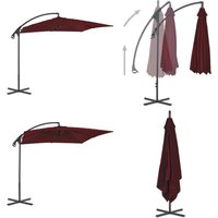 Vidaxl - Ampelschirm mit Stahl-Mast 250x250 cm Weinrot - Weinroter Sonnenschirm - Ampelschirm - Garteninselschirm - Outdoor Schattenspender Vidaxl - Ampelschirm mit Stahl-Mast 250x250 cm Weinrot - Weinroter Sonnenschirm - Ampelschirm - Garteninselschirm - Outdoor Schattenspender von VIDAXL