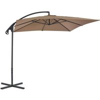 Bonnevie - Ampelschirm,Sonnenschirm mit Stahlmast 250 x 250 cm Taupe vidaXL von BONNEVIE