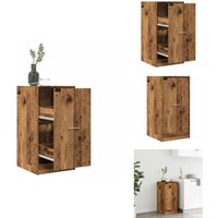 Vidaxl - Apothekerschrank Altholz-Optik 40x41x77,5 cm Holzwerkstoff - Apothekerschrank - Apothekerschränke - Apothekermöbel - Apotheker Sideboard von VIDAXL