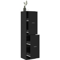 Apothekerschrank Schwarz 40x41x174,5 cm Holzwerkstoff - Vidaxl von VIDAXL