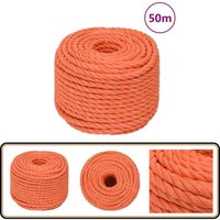 Arbeitsseil Orange 10 mm 50 m Polypropylen - Arbeiten Seil - Baumarkt Zubehör - Gartenarbeit Werkzeug - pp Seil - Polyester Seil Arbeitsseil Orange 10 mm 50 m Polypropylen - Arbeiten Seil - Baumarkt Zubehör - Gartenarbeit Werkzeug - pp Seil - Polyester Seil von VIDAXL