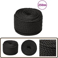 Arbeitsseil Schwarz 10 mm 250 m Polypropylen - Arbeiten Seil - pp Seil - Schlauchboot Seil - Gartenarbeit Seil - Montage Seil Arbeitsseil Schwarz 10 mm 250 m Polypropylen - Arbeiten Seil - pp Seil - Schlauchboot Seil - Gartenarbeit Seil - Montage Seil von VIDAXL