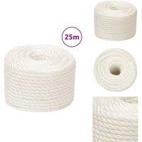 Arbeitsseil Weiß 14 mm 25 m Polypropylen - Arbeiterseil - pp Seil - Polyester Seil - Hochfestes Seil - Tragfähigkeitsseil Arbeitsseil Weiß 14 mm 25 m Polypropylen - Arbeiterseil - pp Seil - Polyester Seil - Hochfestes Seil - Tragfähigkeitsseil von VIDAXL