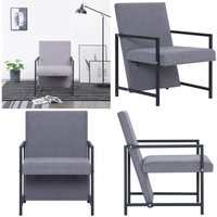 Vidaxl - Armlehnsessel Hellgrau Stoff - Esszimmerstuhl - Wohnzimmersessel - Lounge Chair - Designer Stuhl - Moderner Sessel - Home & Living von VIDAXL