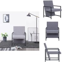 Armlehnsessel Hellgrau Stoff - Esszimmerstuhl - Wohnzimmersessel - Lounge Chair - Designer Stuhl - Moderner Sessel Armlehnsessel Hellgrau Stoff - Esszimmerstuhl - Wohnzimmersessel - Lounge Chair - Designer Stuhl - Moderner Sessel von VIDAXL