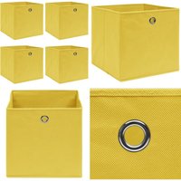 Aufbewahrungsboxen 4 Stk. Gelb 32x32x32 cm Stoff - Aufbewahrungsbox - Aufbewahrungsboxen - Home & Living - Gelb von VIDAXL