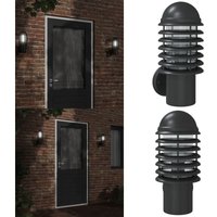 Vidaxl - Außenwandleuchte Schwarz Edelstahl - Outdoor Wandleuchte - Edelstahl Wandleuchte - Gartenleuchte - Gartenbeleuchtung - led Wandleuchte von VIDAXL