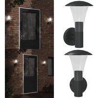 Außenwandleuchte Schwarz Edelstahl - Outdoor Wandleuchte - Gartenleuchte - Edelstahl Leuchte - led Wandleuchte - Wetterfeste Beleuchtung - Home & Außenwandleuchte Schwarz Edelstahl - Outdoor Wandleuchte - Gartenleuchte - Edelstahl Leuchte - led Wandleuchte - Wetterfeste Beleuchtung - Home & von VIDAXL