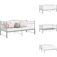 Vidaxl - Ausziehsofa Bettgestell Grau Metall 90x200 cm - Ausziehsofa - Schlafsofa - Bettgestell - Metallbett - Gästebett Vidaxl - Ausziehsofa Bettgestell Grau Metall 90x200 cm - Ausziehsofa - Schlafsofa - Bettgestell - Metallbett - Gästebett von VIDAXL
