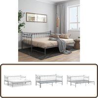 Vidaxl - Ausziehsofa Bettgestell Grau Metall 90x200 cm - Sofabett - Ausziehsofa - Schlafsofa - Gästebett - Bettrahmen Vidaxl - Ausziehsofa Bettgestell Grau Metall 90x200 cm - Sofabett - Ausziehsofa - Schlafsofa - Gästebett - Bettrahmen von VIDAXL