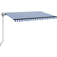 Automatische Markise mit led Windsensor 450x300cm Blau und Weiß Vidaxl Automatische Markise mit led Windsensor 450x300cm Blau und Weiß Vidaxl von VIDAXL