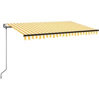 Automatische Markise mit led & Windsensor 400x350 Gelb/Weiß Vidaxl Automatische Markise mit led & Windsensor 400x350 Gelb/Weiß Vidaxl von VIDAXL