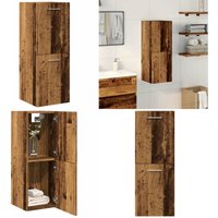 Vidaxl - Bad-Hängeschrank Altholz-Optik 30x30x80 cm Holzwerkstoff von VIDAXL
