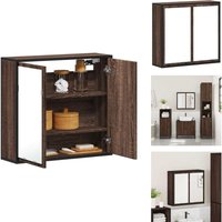 Vidaxl - Bad-Spiegelschrank Braun Eichen-Optik 65x20x60 cm Holzwerkstoff - Spiegelschrank - Spiegelschränke - Badschrank Mit Spiegel Vidaxl - Bad-Spiegelschrank Braun Eichen-Optik 65x20x60 cm Holzwerkstoff - Spiegelschrank - Spiegelschränke - Badschrank Mit Spiegel von VIDAXL
