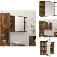 Vidaxl - Bad-Spiegelschrank Räuchereiche 80x20,5x64 cm Holzwerkstoff - Badschränke - Spiegelschrank - Badezimmermöbel - Holzwerkstoff Möbel Vidaxl - Bad-Spiegelschrank Räuchereiche 80x20,5x64 cm Holzwerkstoff - Badschränke - Spiegelschrank - Badezimmermöbel - Holzwerkstoff Möbel von VIDAXL