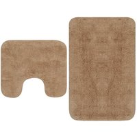 Badematten-Set 2-tlg. Stoff Beige vidaXL233692 von BONNEVIE