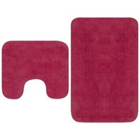 Badematten-Set 2-tlg. Stoff Fuchsia Vidaxl von VIDAXL