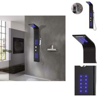 Vidaxl - Badewannen- & Duschdüsen - Living Duschpaneel Aluminium 20x44x130 cm Schwarz von VIDAXL