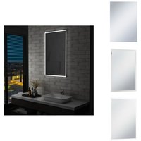 Badezimmer-Wandspiegel mit LEDs 60x100 cm - LED-Spiegel - Badezimmerspiegel - Wandspiegel - Kosmetikspiegel - Spiegelschrank von VIDAXL