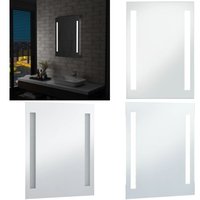 Vidaxl - Badezimmer-Wandspiegel mit LEDs 60x80 cm - led Badezimmerspiegel - Kosmetikspiegel - Wandspiegel - Spiegelschrank - Silberner Spiegel - Home von VIDAXL