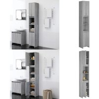 Vidaxl - Badezimmerschrank Grau Sonoma 30x30x183,5 cm Holzwerkstoff - Badezimmermöbel - Holzschränke - Spiegelschrank - Waschtischunterschrank - Grau Vidaxl - Badezimmerschrank Grau Sonoma 30x30x183,5 cm Holzwerkstoff - Badezimmermöbel - Holzschränke - Spiegelschrank - Waschtischunterschrank - Grau von VIDAXL