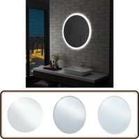 Vidaxl - Badezimmerspiegel mit led 80 cm - LED-Spiegel - Badezimmer Spiegel - Rund - Silberner Spiegel - Spiegelschrank Vidaxl - Badezimmerspiegel mit led 80 cm - LED-Spiegel - Badezimmer Spiegel - Rund - Silberner Spiegel - Spiegelschrank von VIDAXL