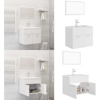 Vidaxl - Badmöbel-Set Weiß Holzwerkstoff - Duschkabine - Badezimmerschränke - Waschtische Set - Badezimmermöbel - Wandspiegel - Home & Living Vidaxl - Badmöbel-Set Weiß Holzwerkstoff - Duschkabine - Badezimmerschränke - Waschtische Set - Badezimmermöbel - Wandspiegel - Home & Living von VIDAXL