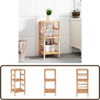 Badregal 35,5x35,5x79 cm Massivholz Nussbaum - Holzregal - Nussbaumregal - Badezimmerregal - Duschregal - Aufbewahrungssystem von VIDAXL