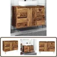 Vidaxl - Badschrank Altholz-Optik 80x33x60 cm Holzwerkstoff Vidaxl - Badschrank Altholz-Optik 80x33x60 cm Holzwerkstoff von VIDAXL